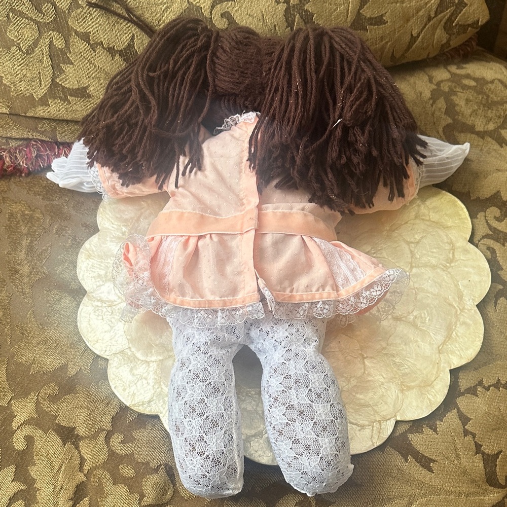 Vintage Cabbage Patch with Doll with Brown Hair in Pink Dress - Picture 5 of 9